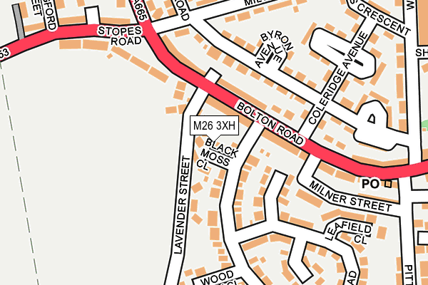 M26 3XH map - OS OpenMap – Local (Ordnance Survey)