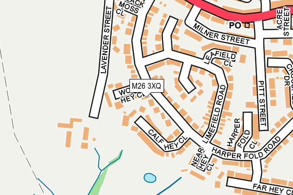 M26 3XQ map - OS OpenMap – Local (Ordnance Survey)
