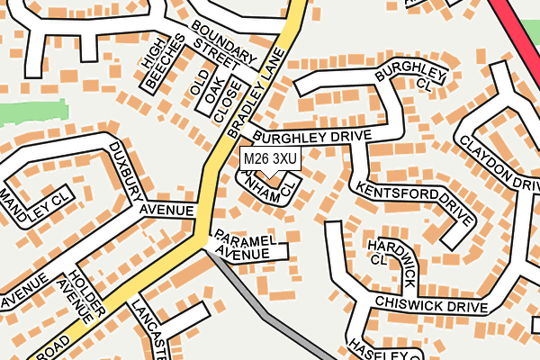 M26 3XU map - OS OpenMap – Local (Ordnance Survey)