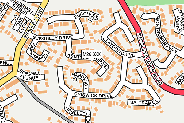 M26 3XX map - OS OpenMap – Local (Ordnance Survey)