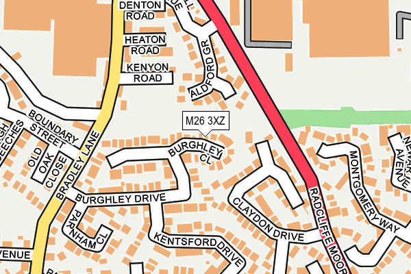 M26 3XZ map - OS OpenMap – Local (Ordnance Survey)