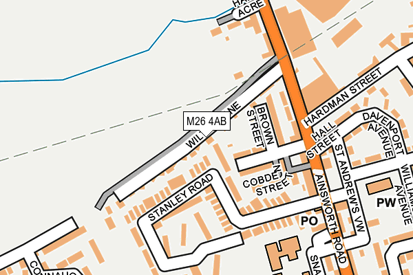 M26 4AB map - OS OpenMap – Local (Ordnance Survey)