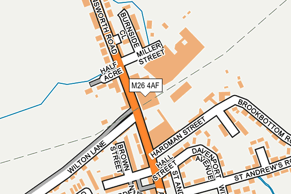 M26 4AF map - OS OpenMap – Local (Ordnance Survey)