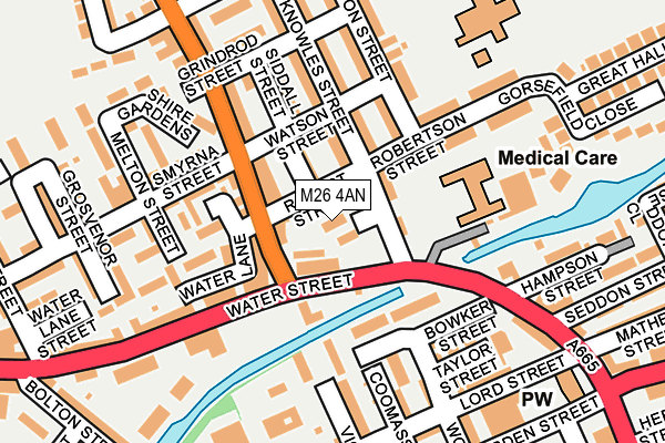 M26 4AN map - OS OpenMap – Local (Ordnance Survey)