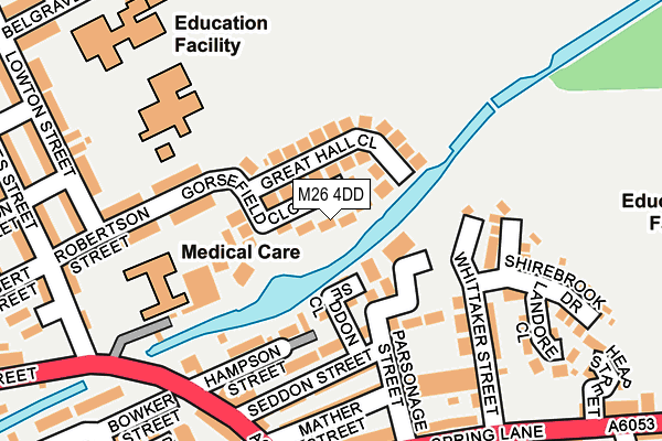 M26 4DD map - OS OpenMap – Local (Ordnance Survey)