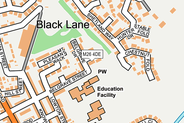 M26 4DE map - OS OpenMap – Local (Ordnance Survey)