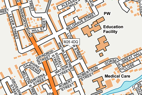 M26 4DQ map - OS OpenMap – Local (Ordnance Survey)