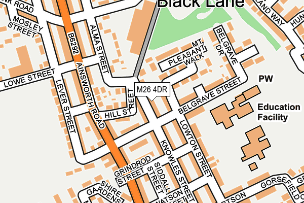 M26 4DR map - OS OpenMap – Local (Ordnance Survey)