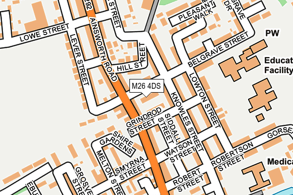 M26 4DS map - OS OpenMap – Local (Ordnance Survey)