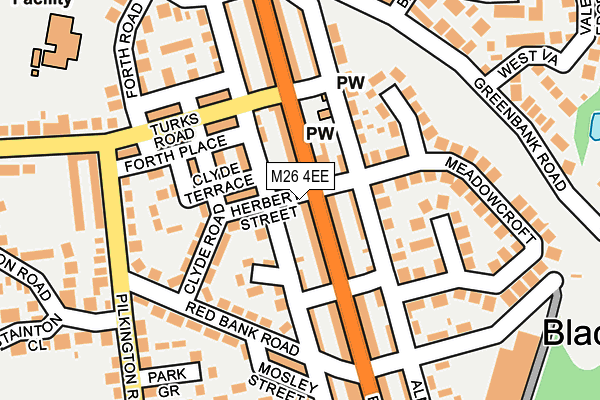 M26 4EE map - OS OpenMap – Local (Ordnance Survey)