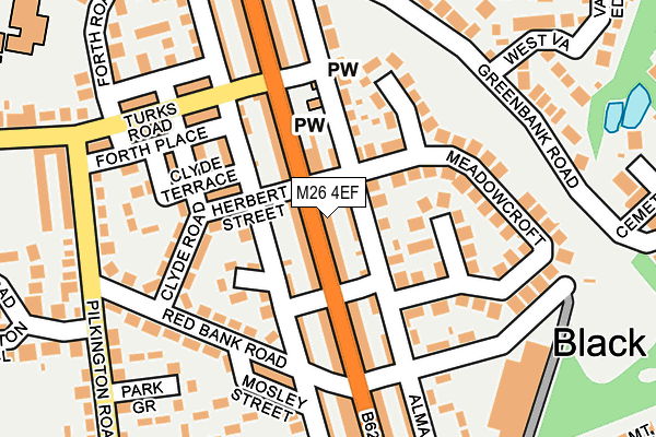 M26 4EF map - OS OpenMap – Local (Ordnance Survey)