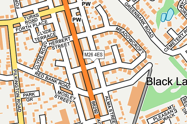 M26 4ES map - OS OpenMap – Local (Ordnance Survey)