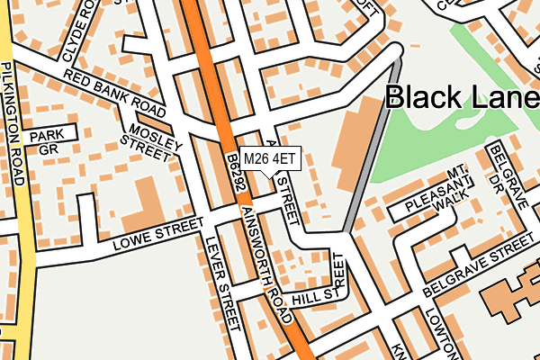 M26 4ET map - OS OpenMap – Local (Ordnance Survey)