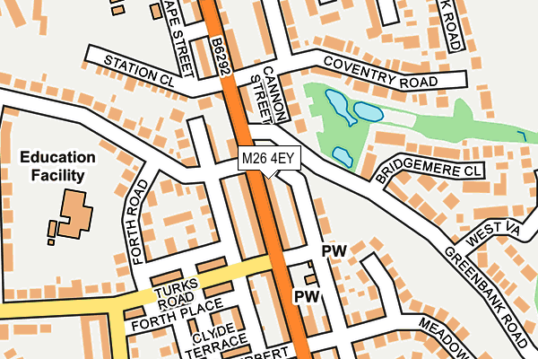 M26 4EY map - OS OpenMap – Local (Ordnance Survey)