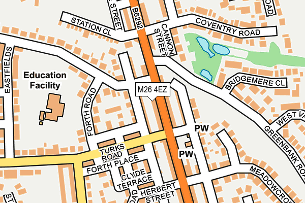 M26 4EZ map - OS OpenMap – Local (Ordnance Survey)