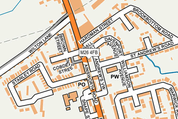 M26 4FB map - OS OpenMap – Local (Ordnance Survey)