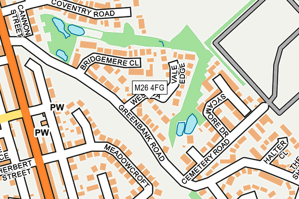 M26 4FG map - OS OpenMap – Local (Ordnance Survey)