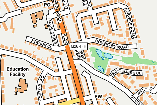 M26 4FH map - OS OpenMap – Local (Ordnance Survey)