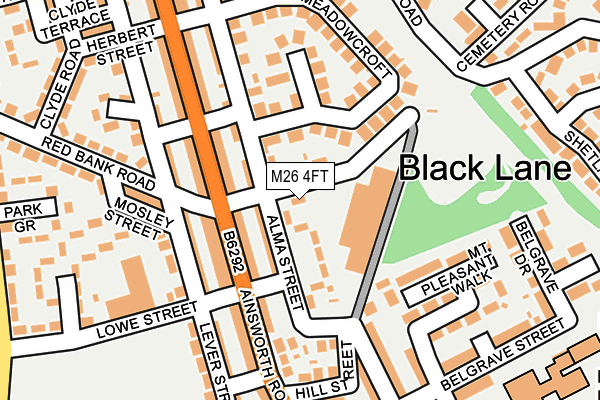 M26 4FT map - OS OpenMap – Local (Ordnance Survey)