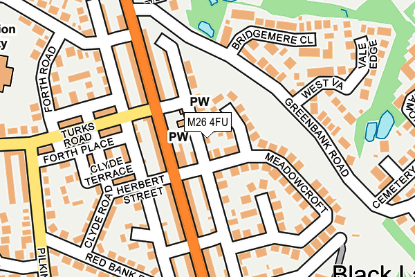 M26 4FU map - OS OpenMap – Local (Ordnance Survey)