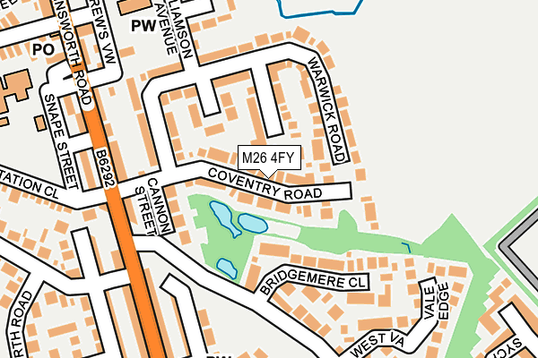M26 4FY map - OS OpenMap – Local (Ordnance Survey)