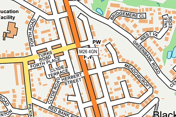 M26 4GN map - OS OpenMap – Local (Ordnance Survey)