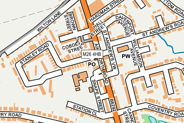M26 4HB map - OS OpenMap – Local (Ordnance Survey)
