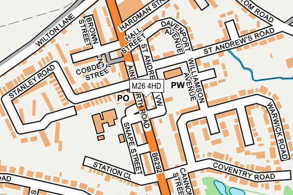 M26 4HD map - OS OpenMap – Local (Ordnance Survey)