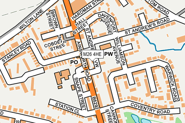 M26 4HE map - OS OpenMap – Local (Ordnance Survey)