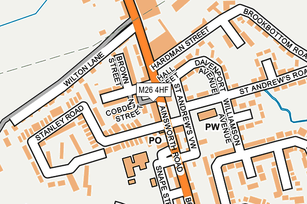 M26 4HF map - OS OpenMap – Local (Ordnance Survey)