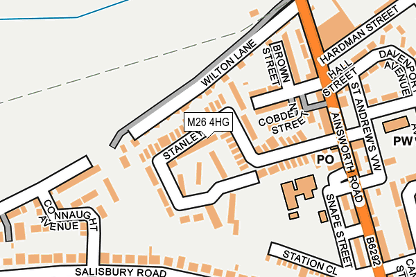 M26 4HG map - OS OpenMap – Local (Ordnance Survey)