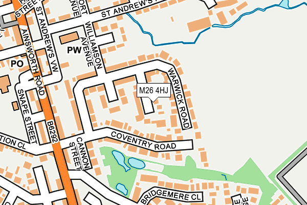 M26 4HJ map - OS OpenMap – Local (Ordnance Survey)