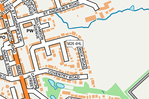 M26 4HL map - OS OpenMap – Local (Ordnance Survey)