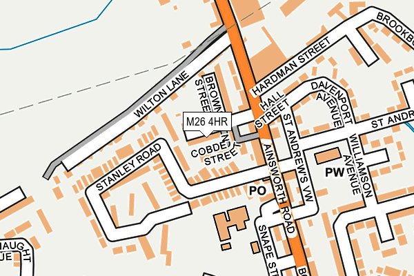 M26 4HR map - OS OpenMap – Local (Ordnance Survey)