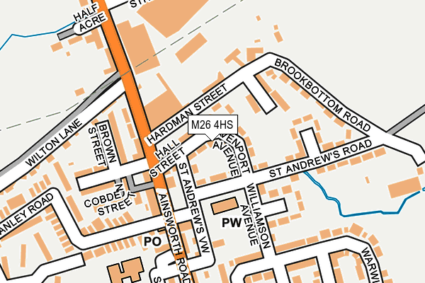 M26 4HS map - OS OpenMap – Local (Ordnance Survey)