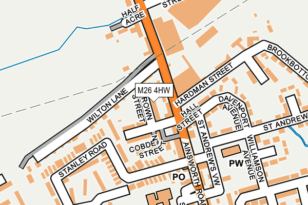 M26 4HW map - OS OpenMap – Local (Ordnance Survey)