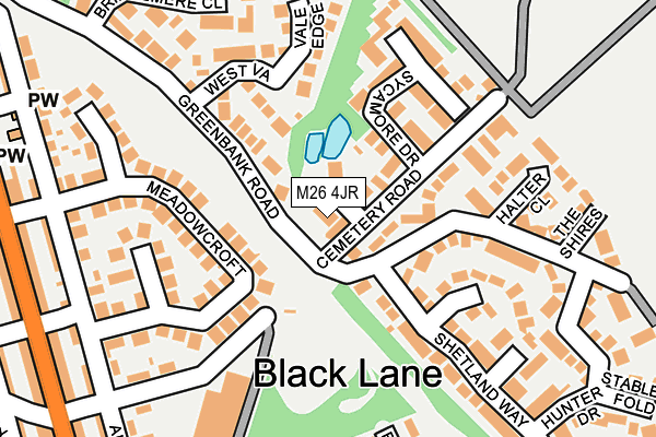 M26 4JR map - OS OpenMap – Local (Ordnance Survey)