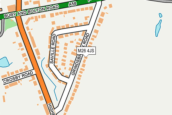 M26 4JS map - OS OpenMap – Local (Ordnance Survey)