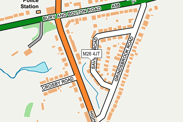 M26 4JT map - OS OpenMap – Local (Ordnance Survey)