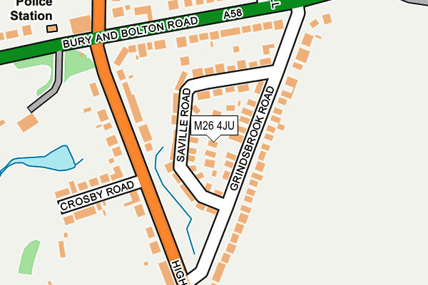 M26 4JU map - OS OpenMap – Local (Ordnance Survey)