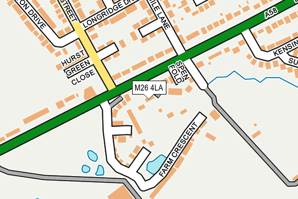 M26 4LA map - OS OpenMap – Local (Ordnance Survey)