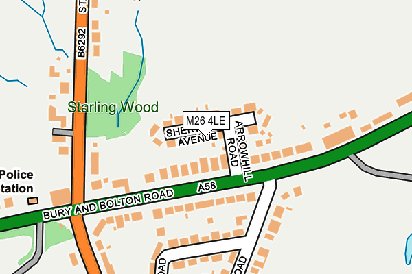 M26 4LE map - OS OpenMap – Local (Ordnance Survey)