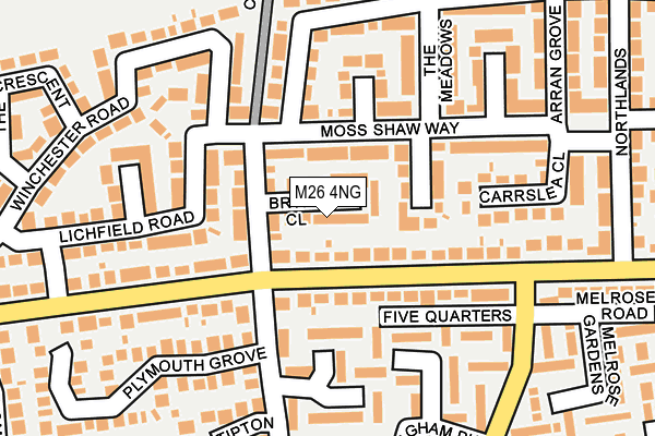 M26 4NG map - OS OpenMap – Local (Ordnance Survey)