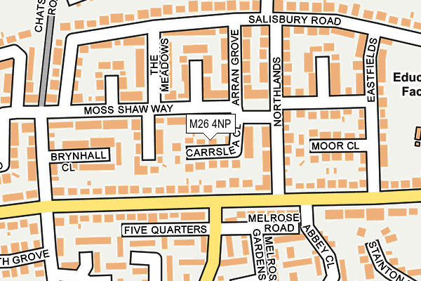 M26 4NP map - OS OpenMap – Local (Ordnance Survey)