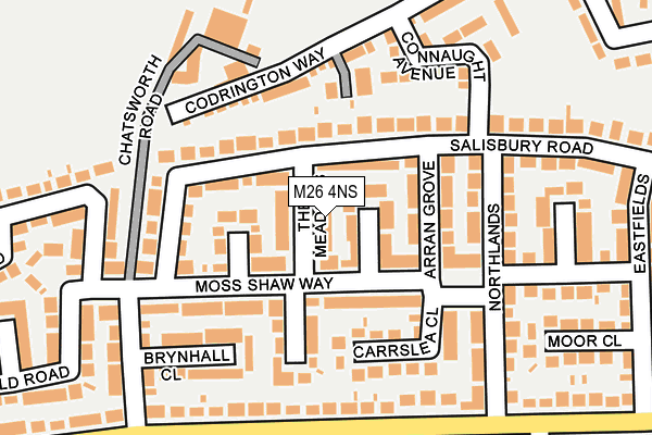 M26 4NS map - OS OpenMap – Local (Ordnance Survey)
