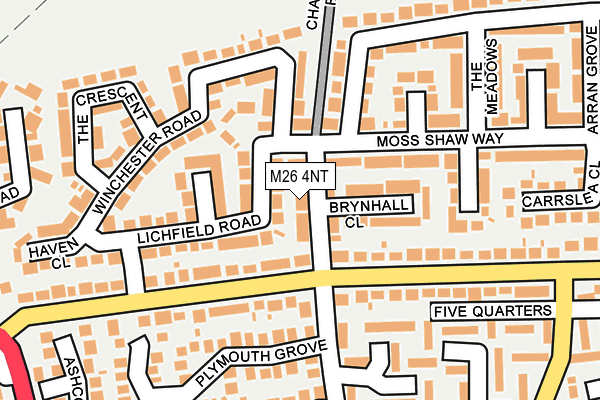 M26 4NT map - OS OpenMap – Local (Ordnance Survey)