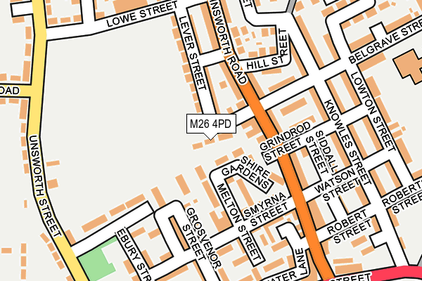 M26 4PD map - OS OpenMap – Local (Ordnance Survey)