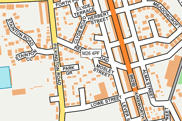 M26 4PF map - OS OpenMap – Local (Ordnance Survey)