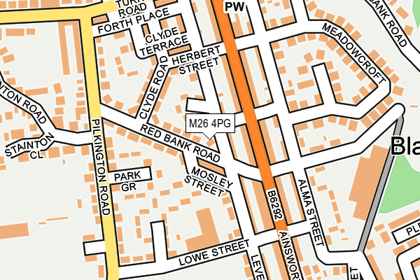 M26 4PG map - OS OpenMap – Local (Ordnance Survey)