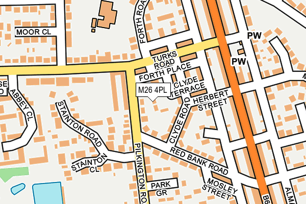 M26 4PL map - OS OpenMap – Local (Ordnance Survey)